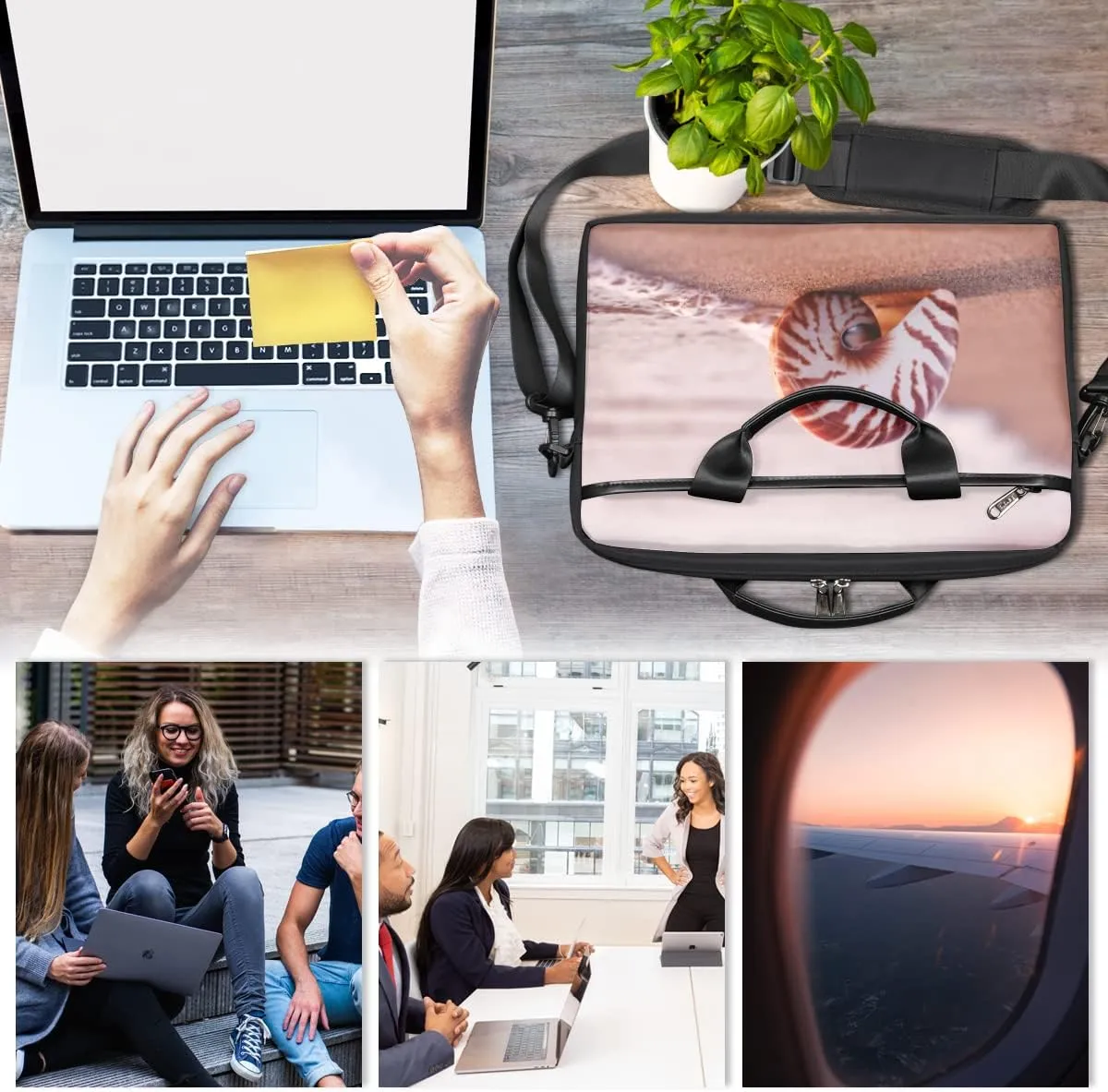 Sport Fire Basketball Laptop Shoulder Messenger Bag Waterproof Laptop Briefcase with Handle and Padded Strap Case Sleeve