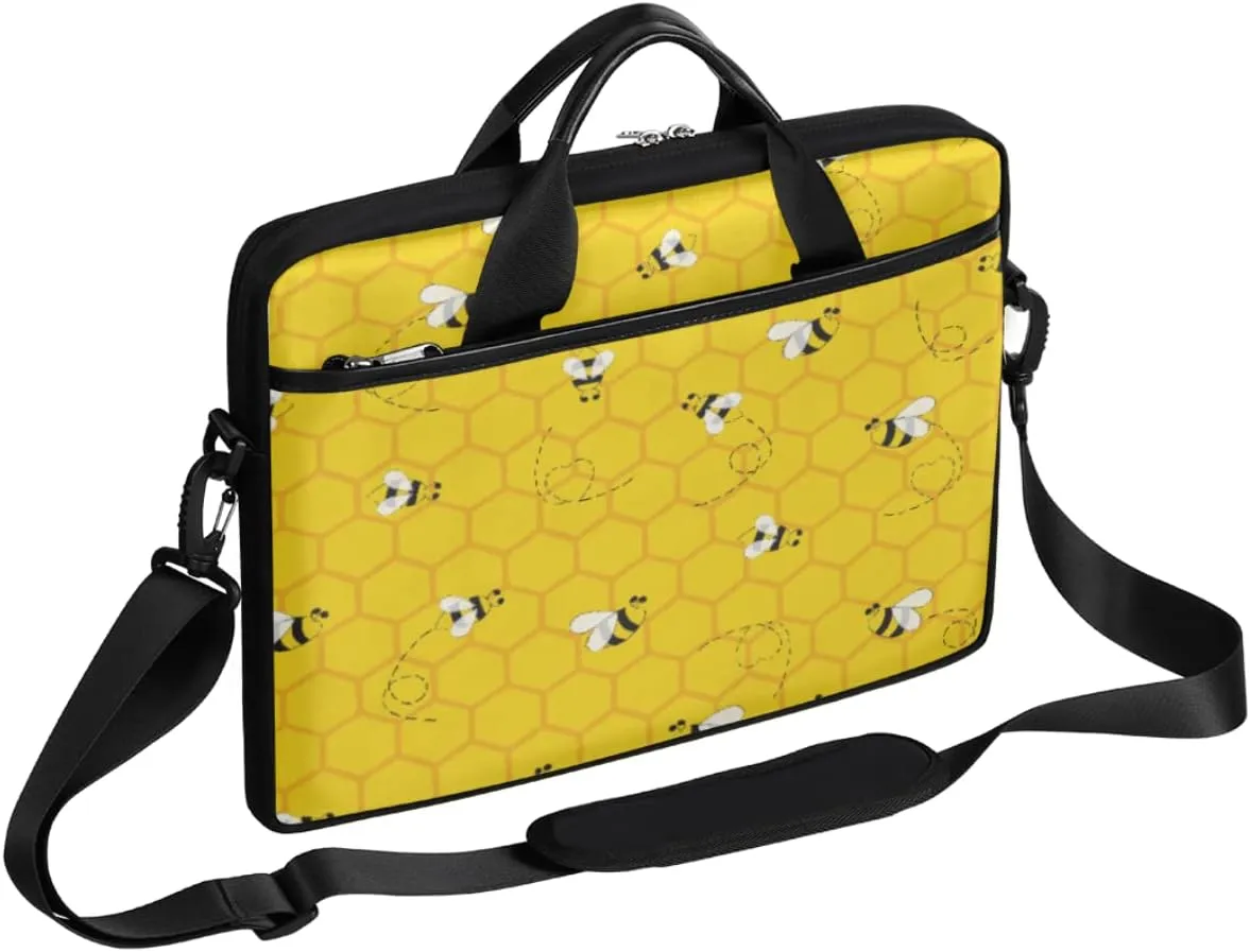 Spring Flowers Laptop Shoulder Messenger Bag Waterproof Laptop Briefcase with Handle and Padded Strap Case Sleeve
