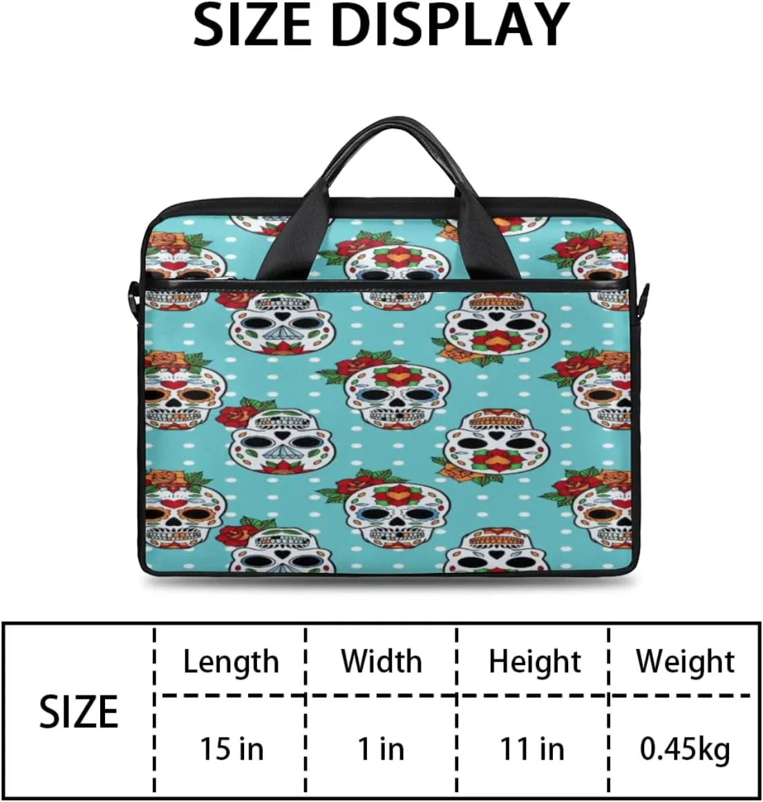 Square Cartoon Cow Laptop Shoulder Messenger Bag Waterproof Laptop Briefcase with Handle and Padded Strap Case Sleeve