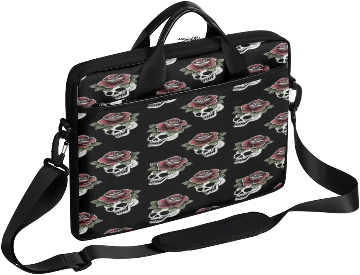 Square Cartoon Cow Laptop Shoulder Messenger Bag Waterproof Laptop Briefcase with Handle and Padded Strap Case Sleeve