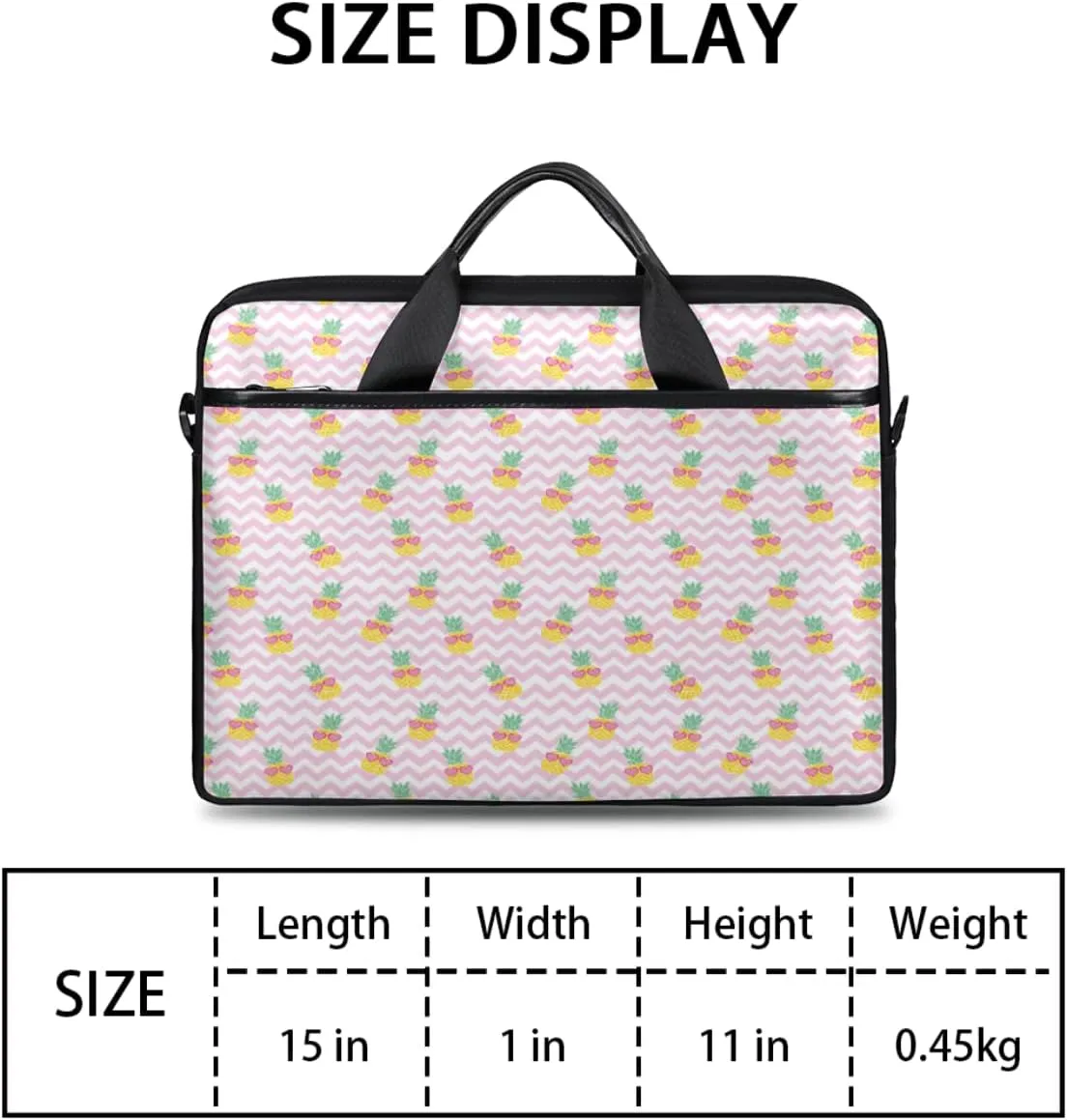 Strawberry Mushrooms Laptop Shoulder Messenger Bag Waterproof Laptop Briefcase Handle Padded Strap