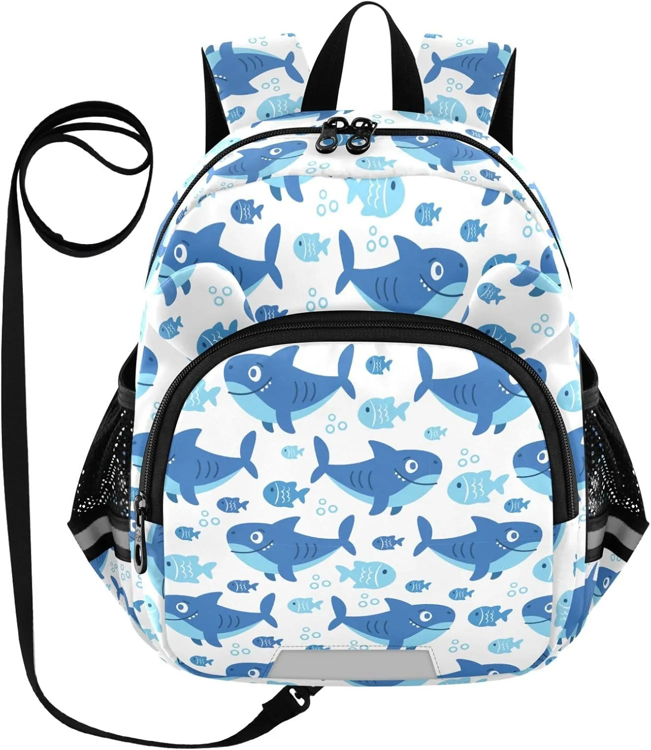 Toddler Backpack for Girls Boys Blue Fish Sharks Kids Small Backpacks Mini Preschool Kindergarten Backpack Book Bags, 3-6 Years