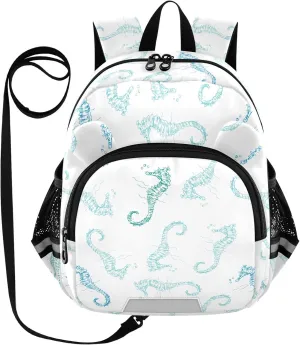 Toddler Backpack for Girls Boys Blue Teal Kids Small Backpacks Mini School Backpack Book Bags Kindergarten Bag, 3-6 Years