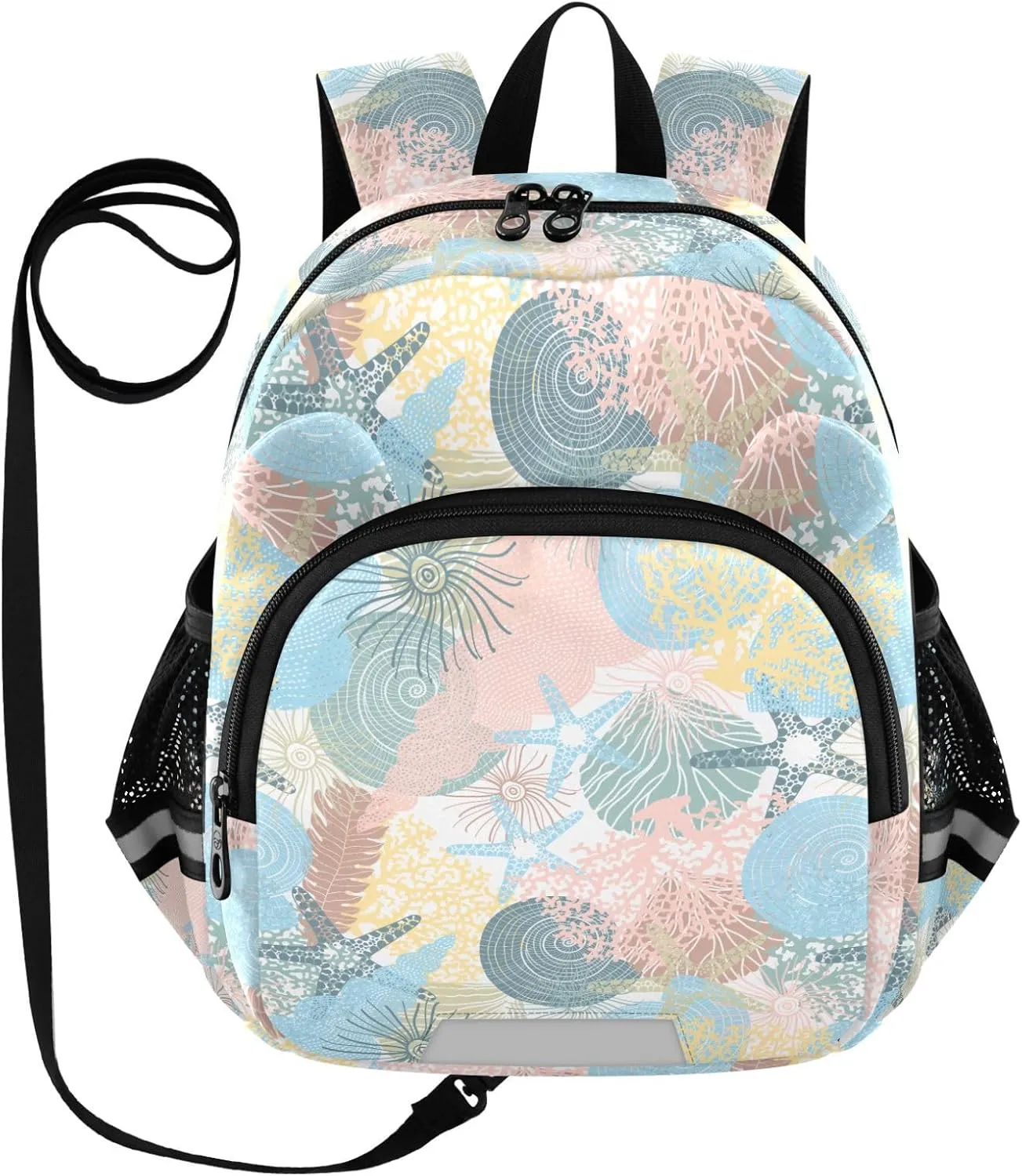 Toddler Backpack for Girls Boys Colorful Seashell Starfish Kids Small Backpacks Mini School Backpack Book Bags Kindergarten Bag, 3-6 Years