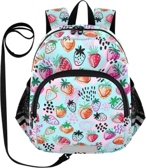 Toddler Backpack for Girls Boys Cute Cartoon Strawberry Kids Small Backpacks Mini Preschool Kindergarten Backpack Book Bags, 3-6 Years