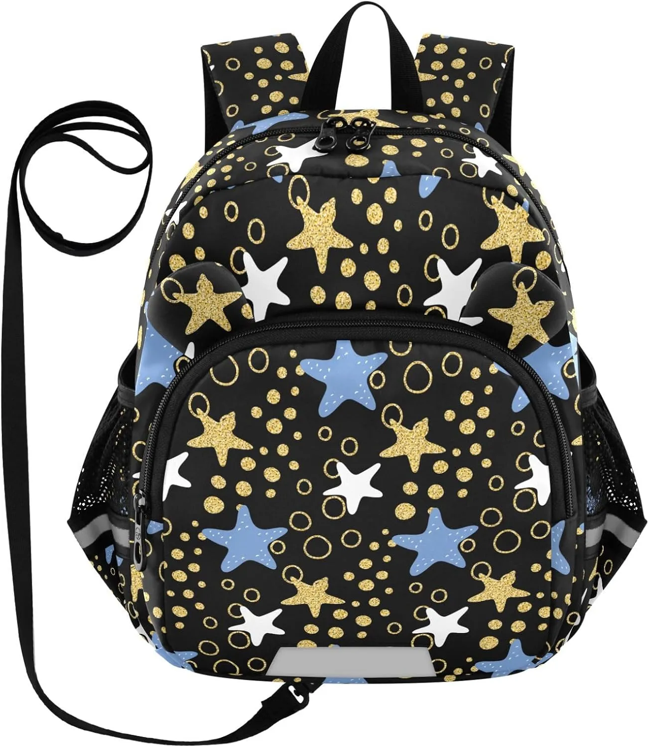 Toddler Backpack for Girls Boys Golden Starfish Bubbles Kids Small Backpacks Mini Preschool Kindergarten Backpack Book Bags, 3-6 Years