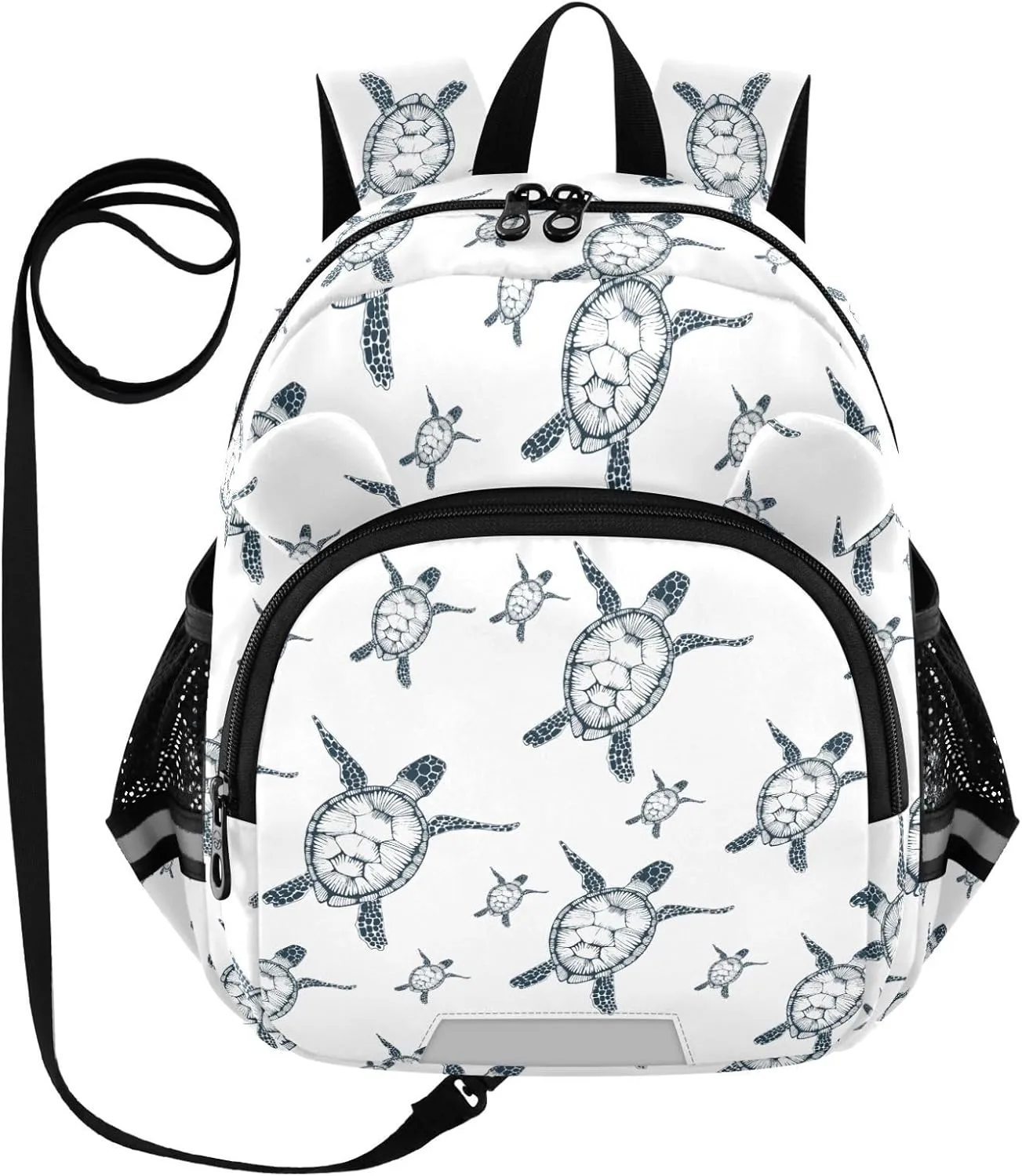 Toddler Backpack for Girls Boys Hand Drawn Turtle Kids Small Backpacks Mini Preschool Kindergarten Travel Backpack Book Bags, 3-6 Years
