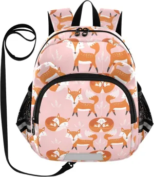 Toddler Backpack for Girls Boys Leaves Fox Kids Small Backpacks Mini School Backpack Book Bags Kindergarten Bag, 3-6 Years