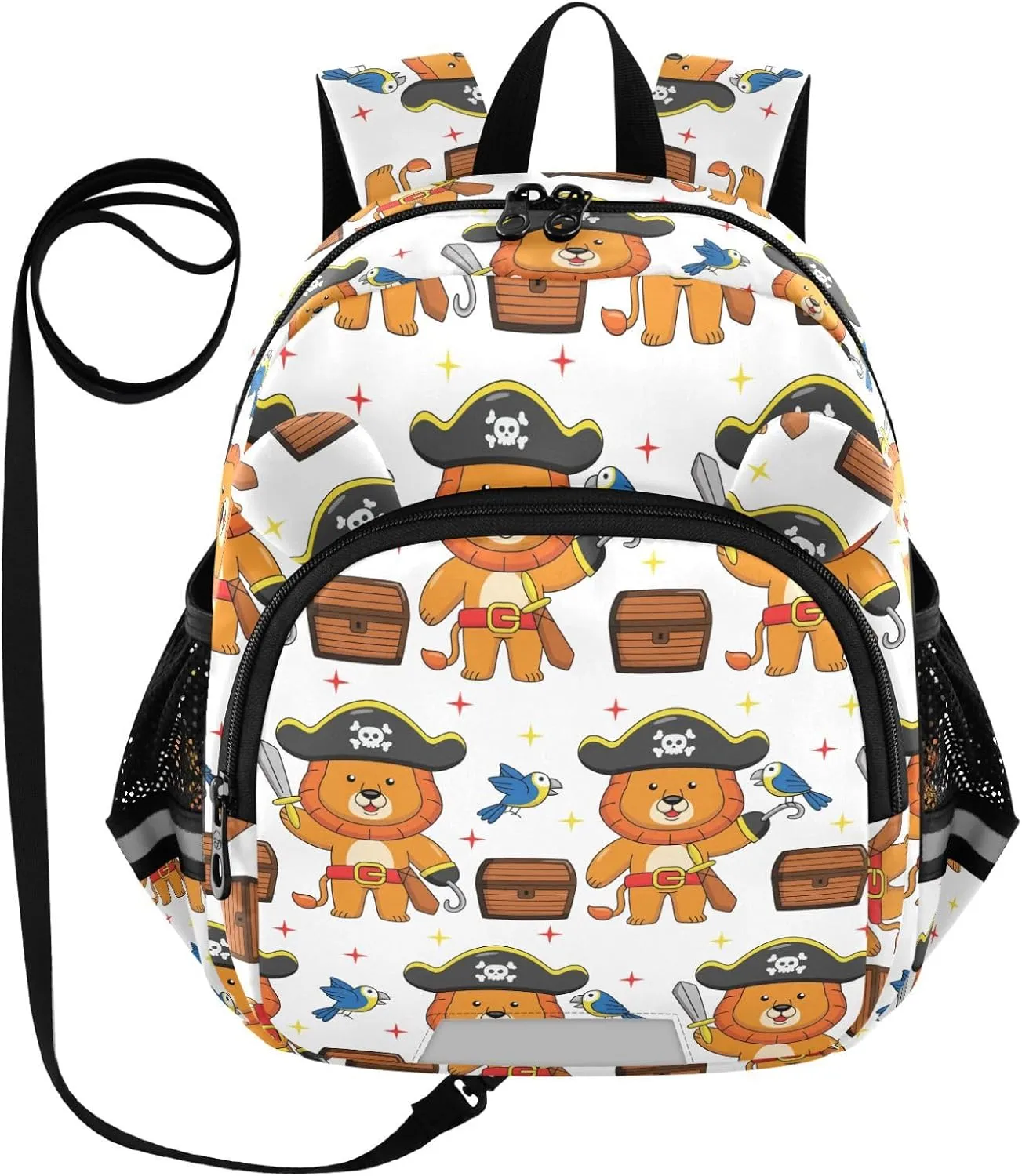 Toddler Backpack for Girls Boys Lion White Kids Small Backpacks Mini Preschool Kindergarten Backpack Book Bags, 3-6 Years