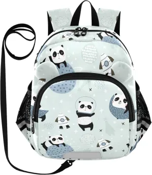 Toddler Backpack for Girls Boys Planet Pandas Kids Small Backpacks Mini School Backpack Book Bags Kindergarten Bag, 3-6 Years