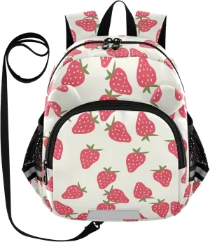 Toddler Backpack for Girls Boys Strawberries Kids Small Backpacks Mini School Backpack Book Bags Kindergarten Bag, 3-6 Years