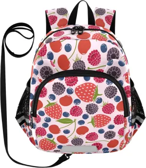 Toddler Backpack for Girls Boys Strawberriess Fruit Kids Small Backpacks Mini Preschool Kindergarten Backpack Book Bags, 3-6 Years