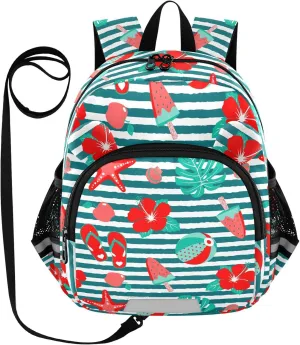 Toddler Backpack for Girls Boys Watermelon Starfish Flower Kids Small Backpacks Mini Preschool Kindergarten Backpack Book Bags, 3-6 Years