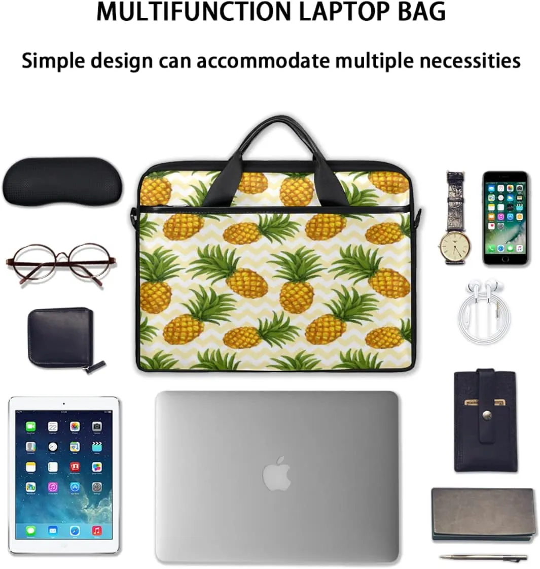 Tropic Floral Quote Home Laptop Shoulder Messenger Bag Waterproof Laptop Briefcase with Handle and Padded Strap Case Sleeve
