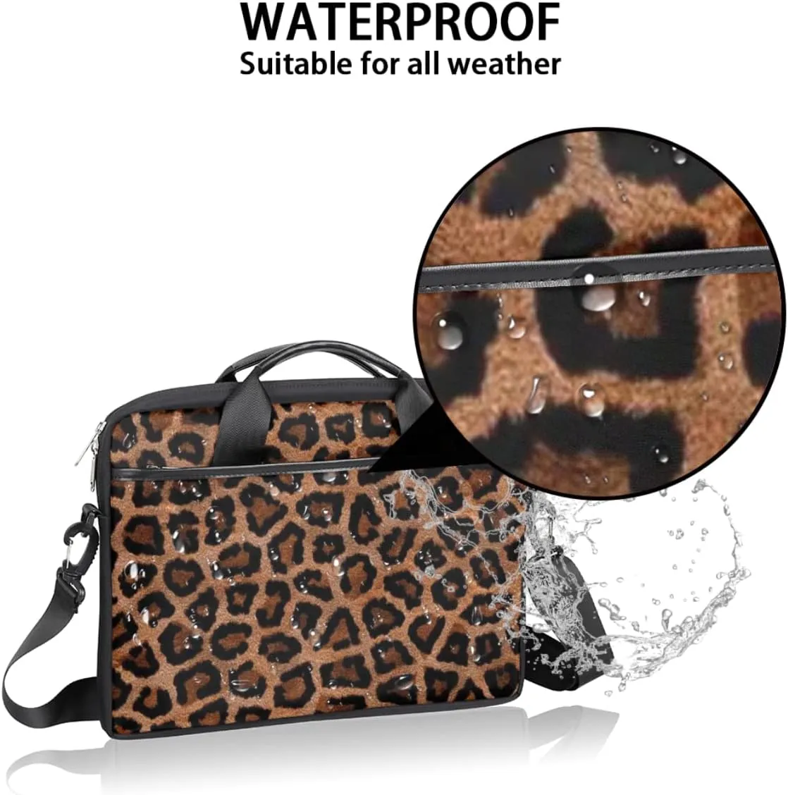 Tropic Floral Quote Home Laptop Shoulder Messenger Bag Waterproof Laptop Briefcase with Handle and Padded Strap Case Sleeve