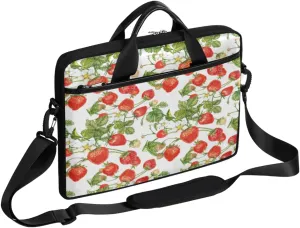 Tropical Flower Flamingo Laptop Shoulder Messenger Bag Waterproof Laptop Briefcase with Handle and Padded Strap Case Sleeve