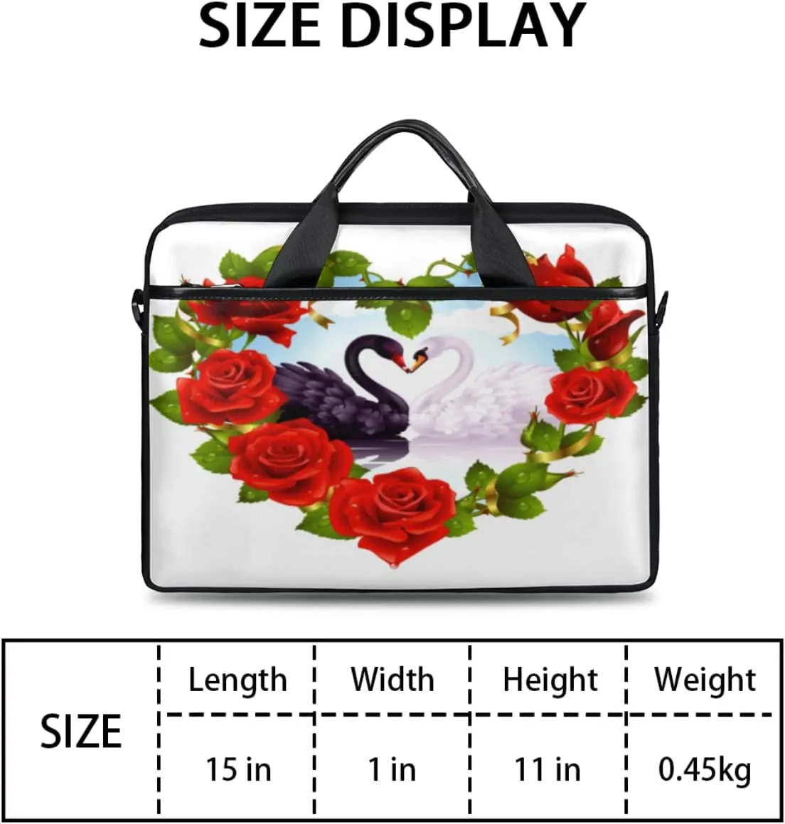 Tropical Flower Flamingo Laptop Shoulder Messenger Bag Waterproof Laptop Briefcase with Handle and Padded Strap Case Sleeve