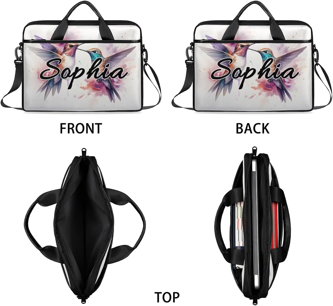 TropicalLife Personalized Laptop Bag 15 Inch Custom Sleeve Case with Handle Shoulder Strap Computer Messenger Bag