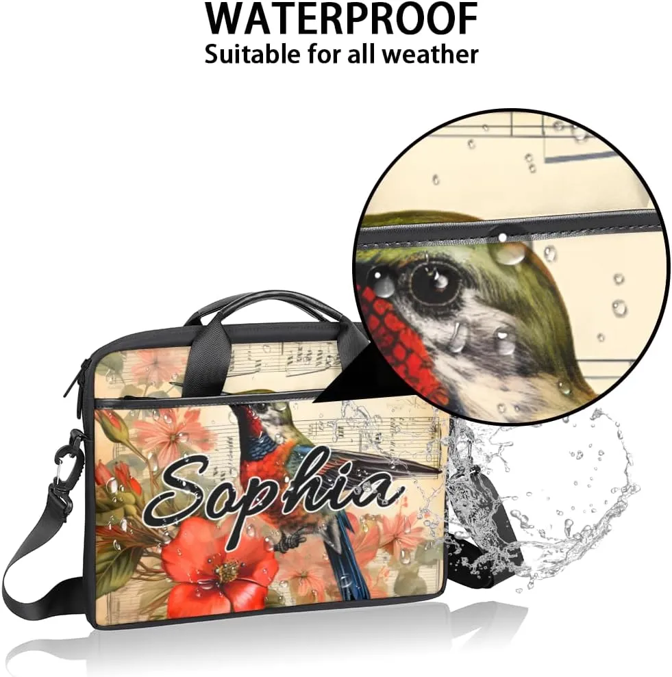 TropicalLife Personalized Laptop Bag 15 Inch Custom Sleeve Case with Handle Shoulder Strap Computer Messenger Bag