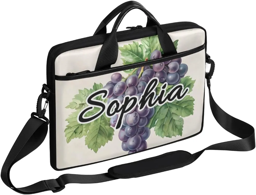 TropicalLife Personalized Laptop Bag 15 Inch Custom Sleeve Case with Handle Shoulder Strap Computer Messenger Bag