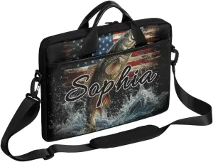 TropicalLife Personalized Laptop Bag 15 Inch Custom Sleeve Case with Handle Shoulder Strap Computer Messenger Bag