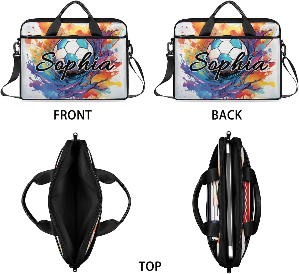 TropicalLife Personalized Laptop Bag 15 Inch Custom Sleeve Case with Handle Shoulder Strap Computer Messenger Bag