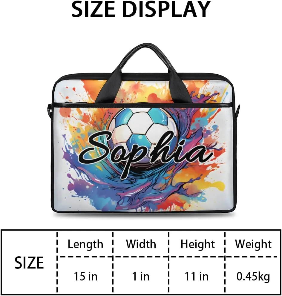 TropicalLife Personalized Laptop Bag 15 Inch Custom Sleeve Case with Handle Shoulder Strap Computer Messenger Bag