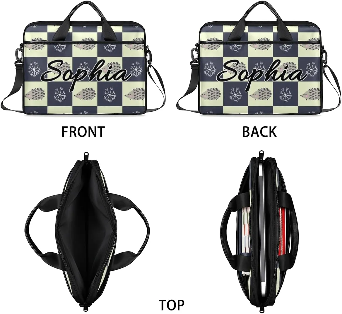TropicalLife Personalized Laptop Bag 15 Inch Custom Sleeve Case with Handle Shoulder Strap Computer Messenger Bag