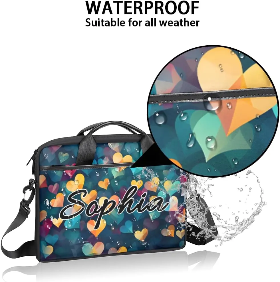 TropicalLife Personalized Laptop Bag 15 Inch Custom Sleeve Case with Handle Shoulder Strap Computer Messenger Bag