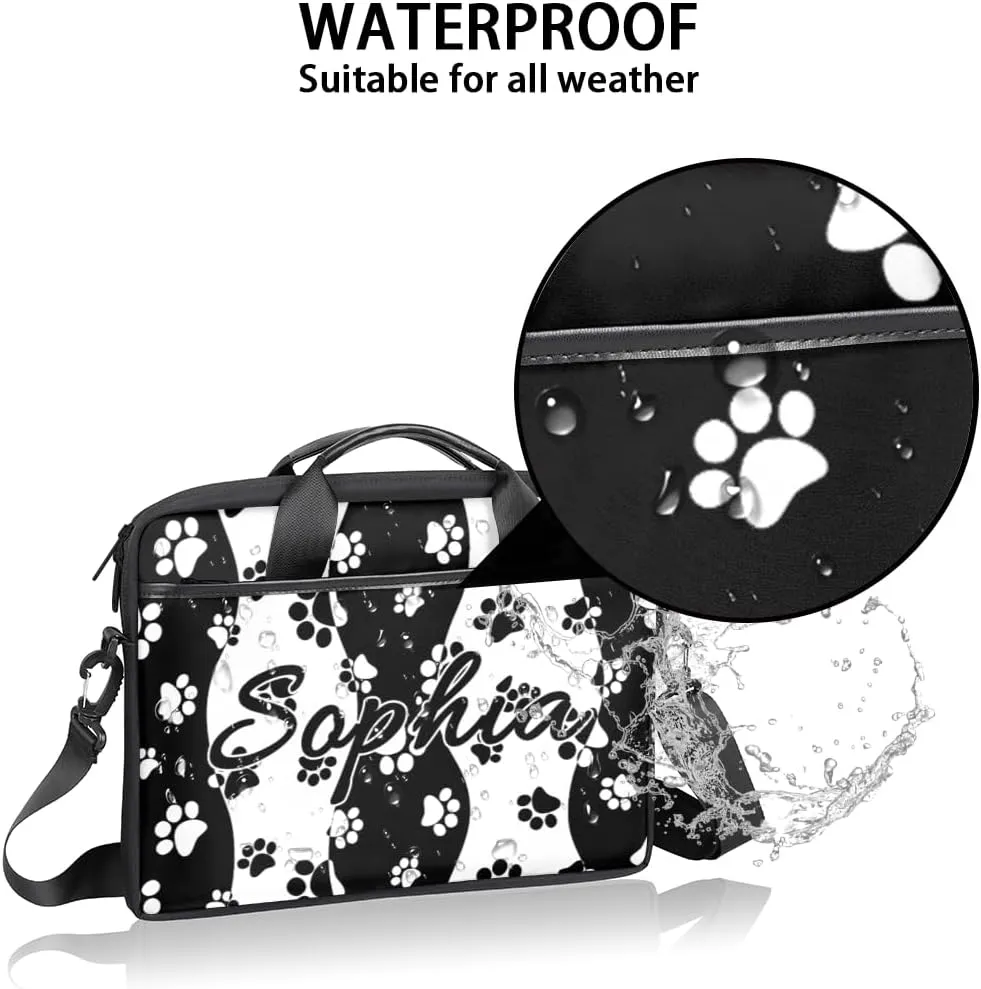 TropicalLife Personalized Laptop Bag 15 Inch Custom Sleeve Case with Handle Shoulder Strap Computer Messenger Bag
