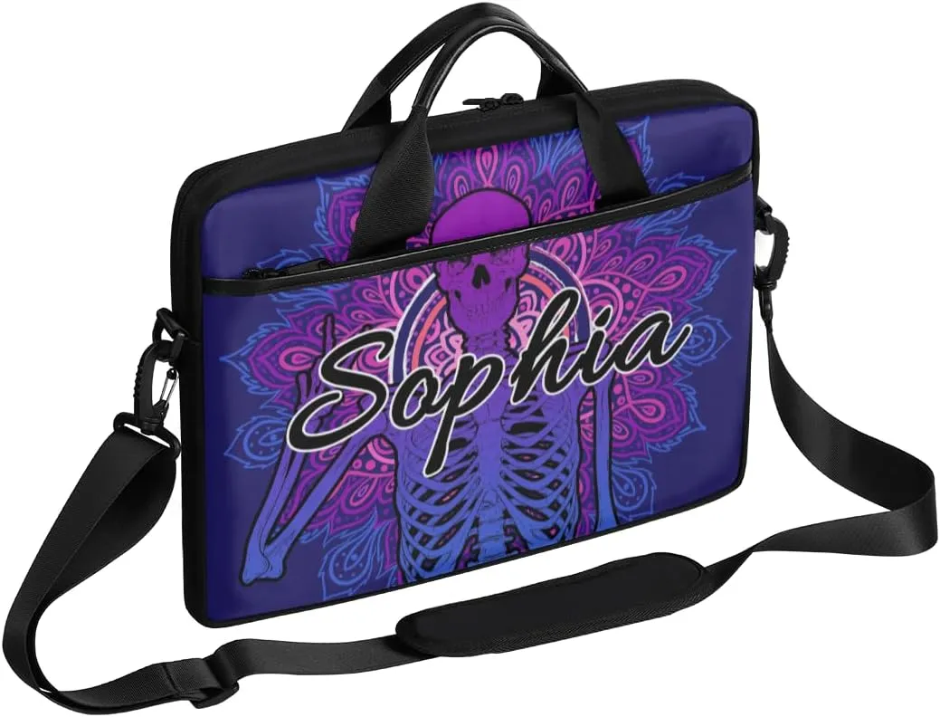 TropicalLife Personalized Laptop Bag 15 Inch Custom Sleeve Case with Handle Shoulder Strap Computer Messenger Bag