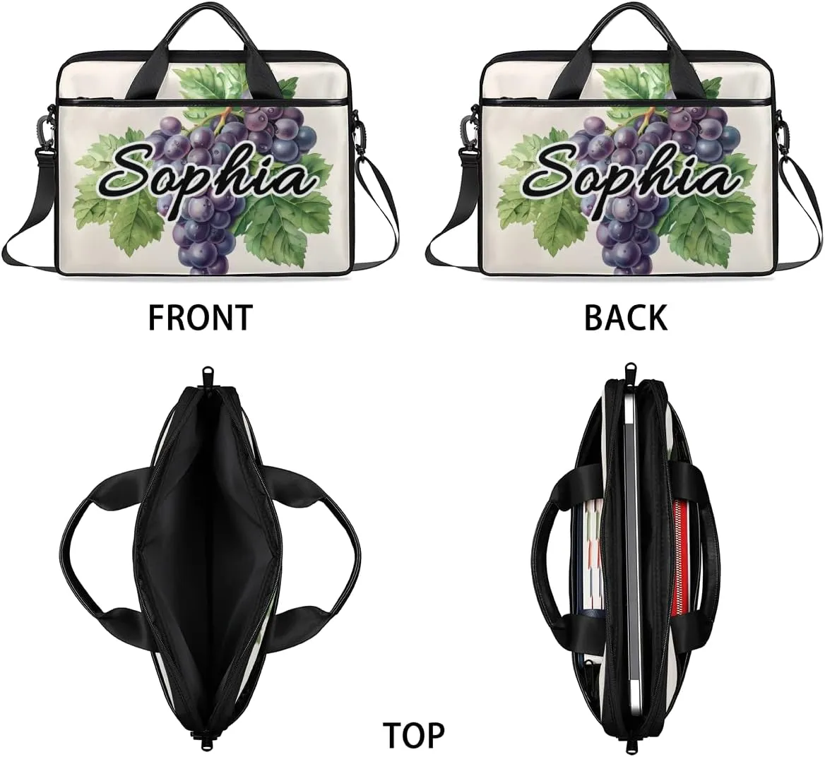 TropicalLife Personalized Laptop Bag 15 Inch Custom Sleeve Case with Handle Shoulder Strap Computer Messenger Bag