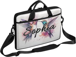 TropicalLife Personalized Laptop Bag 15 Inch Custom Sleeve Case with Handle Shoulder Strap Computer Messenger Bag