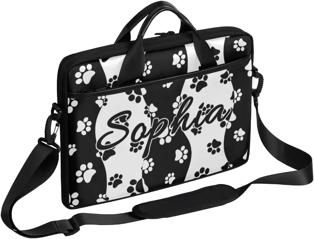 TropicalLife Personalized Laptop Bag 15 Inch Custom Sleeve Case with Handle Shoulder Strap Computer Messenger Bag