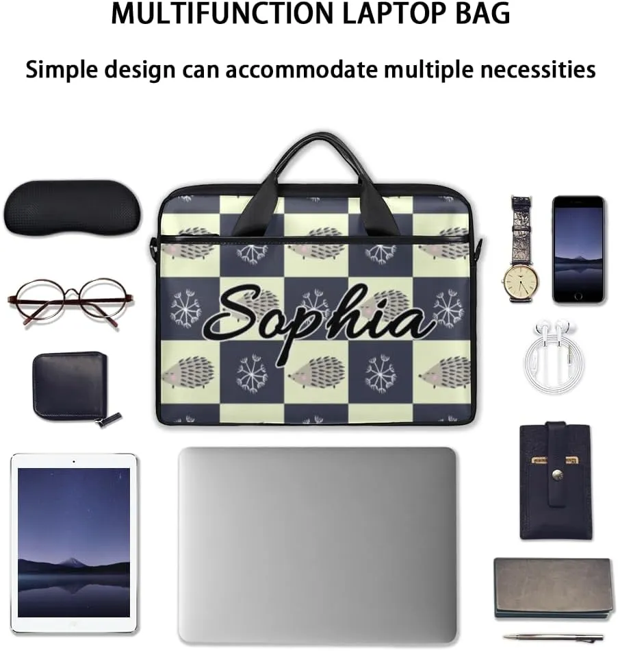 TropicalLife Personalized Laptop Bag 15 Inch Custom Sleeve Case with Handle Shoulder Strap Computer Messenger Bag