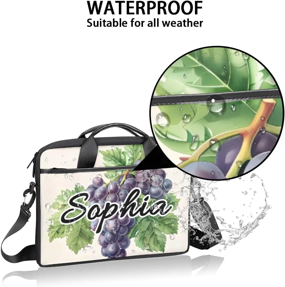 TropicalLife Personalized Laptop Bag 15 Inch Custom Sleeve Case with Handle Shoulder Strap Computer Messenger Bag