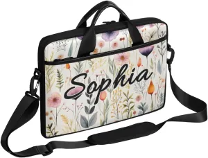 TropicalLife Personalized Laptop Bag 15 Inch Custom Sleeve Case with Handle Shoulder Strap Computer Messenger Bag