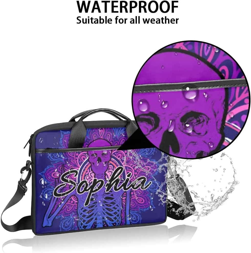 TropicalLife Personalized Laptop Bag 15 Inch Custom Sleeve Case with Handle Shoulder Strap Computer Messenger Bag