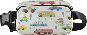 Truck Cars Animals Belt Bag for Women Men Fanny Pack Small Waist Pouch Crossbody Bags for Outdoor Hiking Running Travel