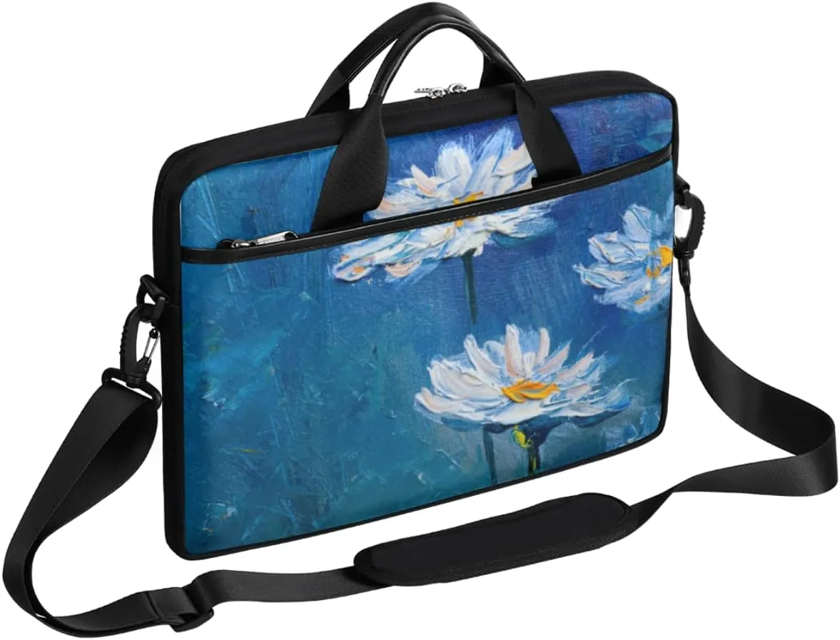 Usa Flag Star Stripes Laptop Shoulder Messenger Bag Waterproof Laptop Briefcase Handle Padded Strap