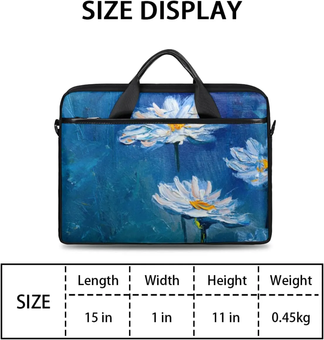 Usa Flag Star Stripes Laptop Shoulder Messenger Bag Waterproof Laptop Briefcase Handle Padded Strap