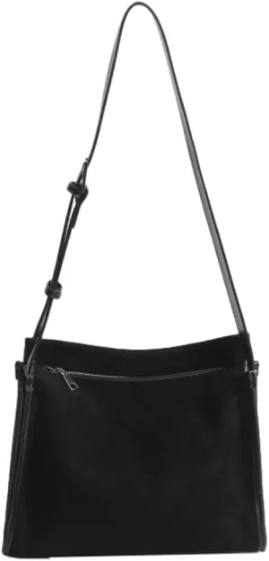 Vintage Bucket Bag Suede Crossbody Bags for Women Slouchy Shoulder Bag Hobo Purse Tote Bag Clutch Office Tote Work Bag