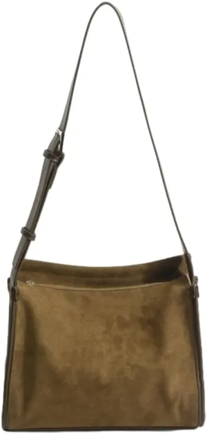 Vintage Bucket Bag Suede Crossbody Bags for Women Slouchy Shoulder Bag Hobo Purse Tote Bag Clutch Office Tote Work Bag