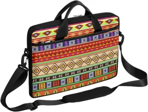 Vintage Gold Letter Laptop Shoulder Messenger Bag Waterproof Laptop Briefcase with Handle and Padded Strap Case Sleeve