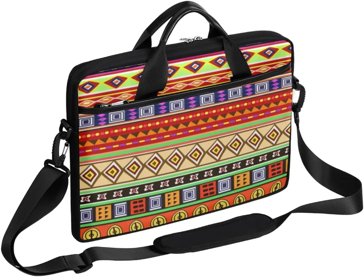 Vintage Gold Letter Laptop Shoulder Messenger Bag Waterproof Laptop Briefcase with Handle and Padded Strap Case Sleeve