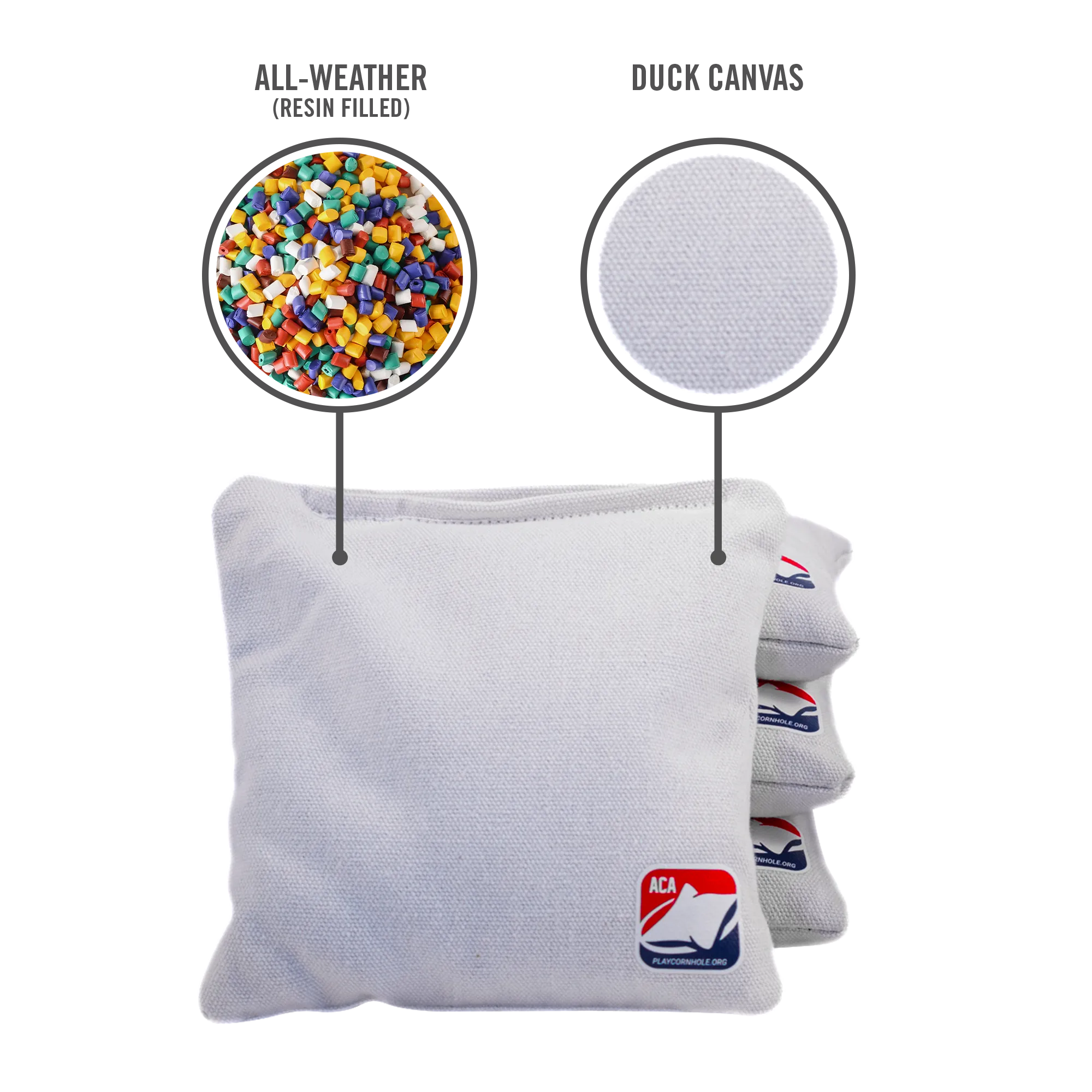 White Daily 66x Cornhole Bags