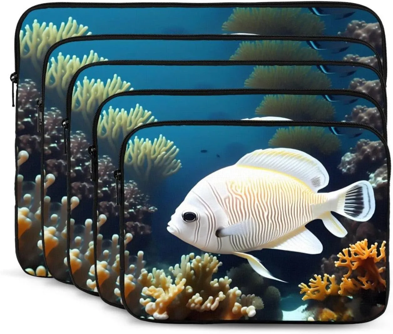 White-Golden Fish Shockproof And Waterproof Computer Bag, Suitable For Business Trips Office