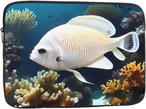 White-Golden Fish Shockproof And Waterproof Computer Bag, Suitable For Business Trips Office