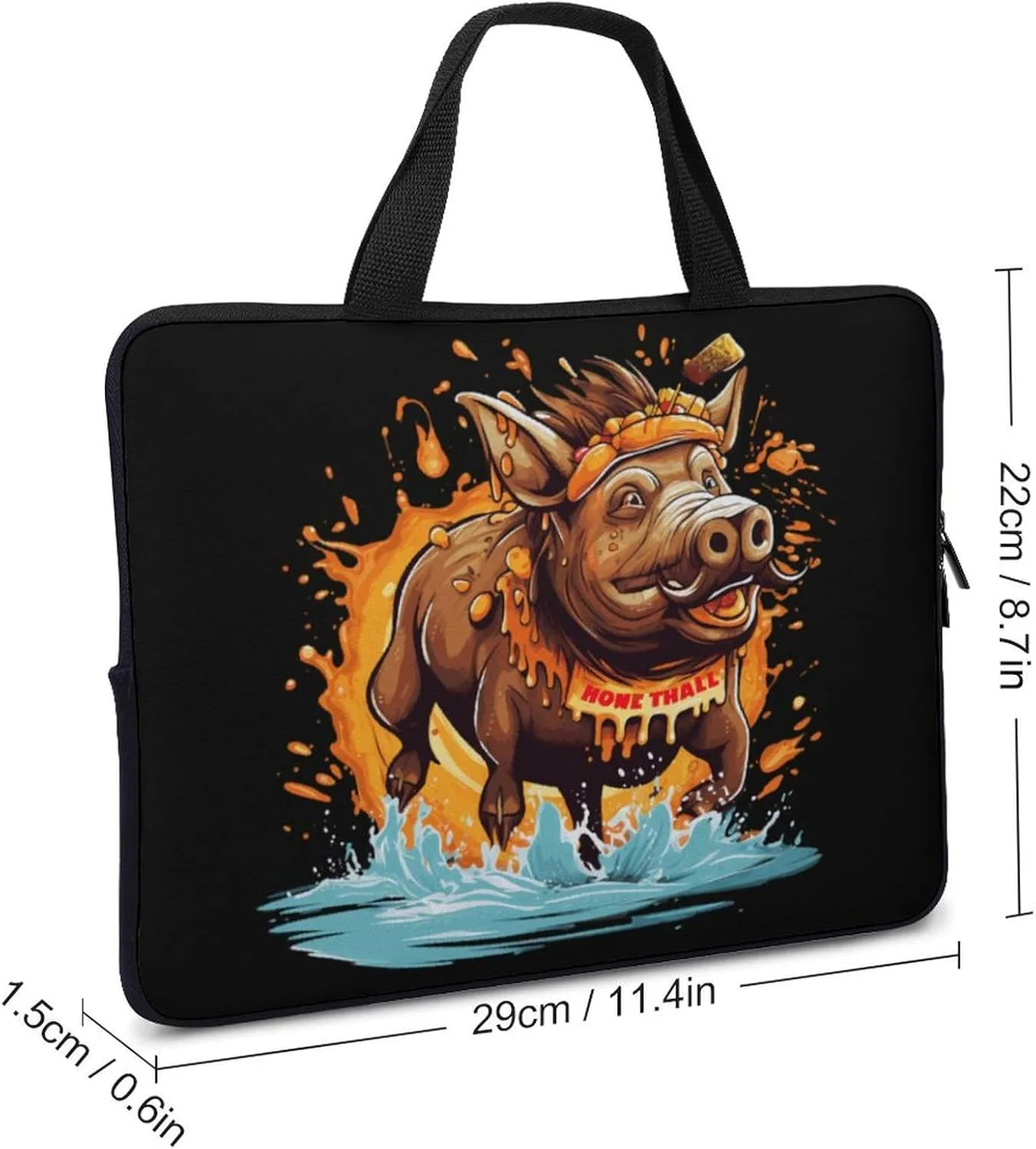 Wild Boar Laptop Bag Carrying Case Computer Protective Sleeve Case Briefcase for Men Women