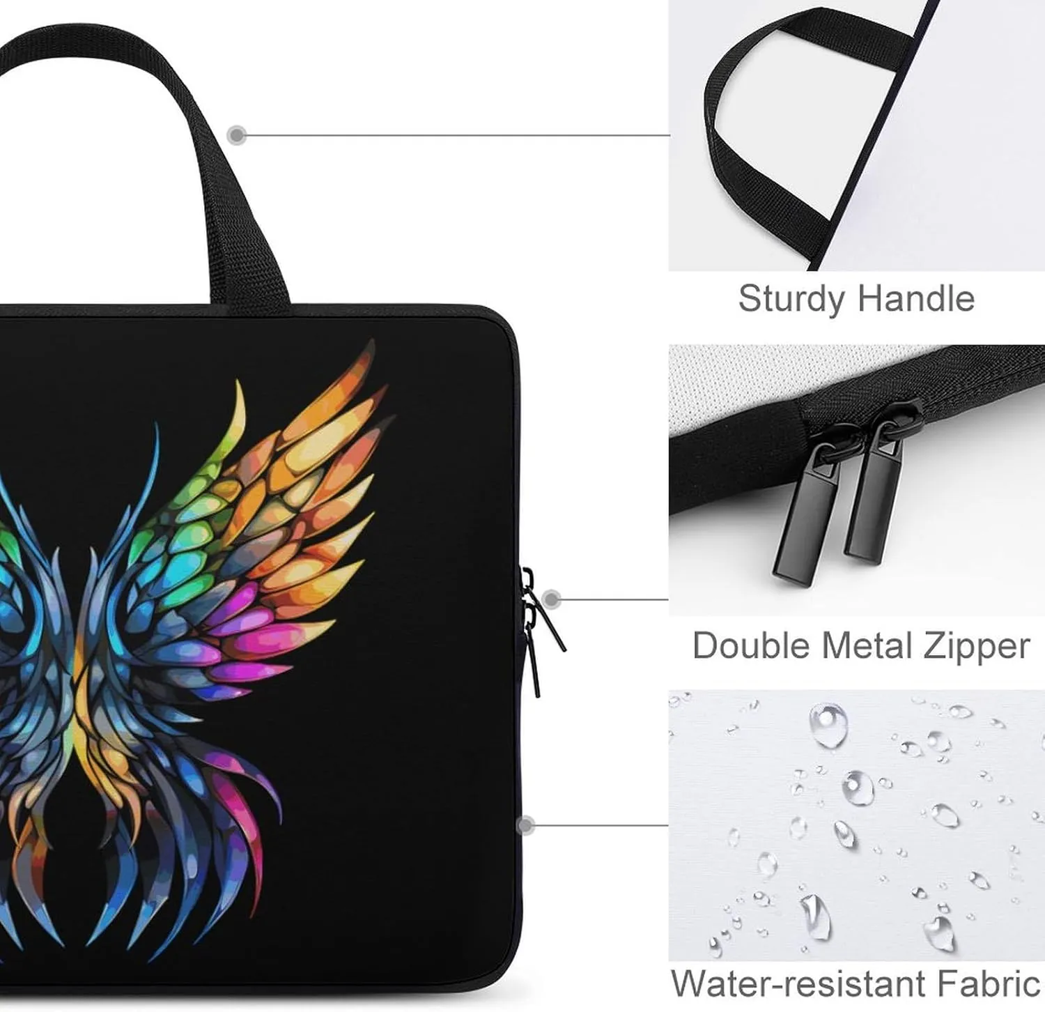 Wings of The Dragon Laptop Bag Carrying Case Computer Protective Sleeve Case Briefcase for Men Women